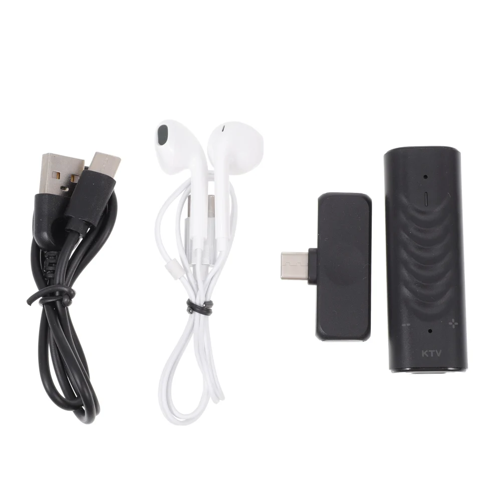 1 Set ABS Phone Microphones Portable Phone Clip-on Mics Wireless Microphones (Black)