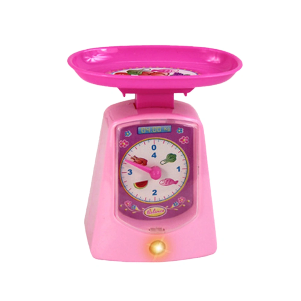 Mini Wooden Simulation Electronic Scale Funny Play House Toy Pretended Role Play Kitchen Toy for Kids Not Included Battery