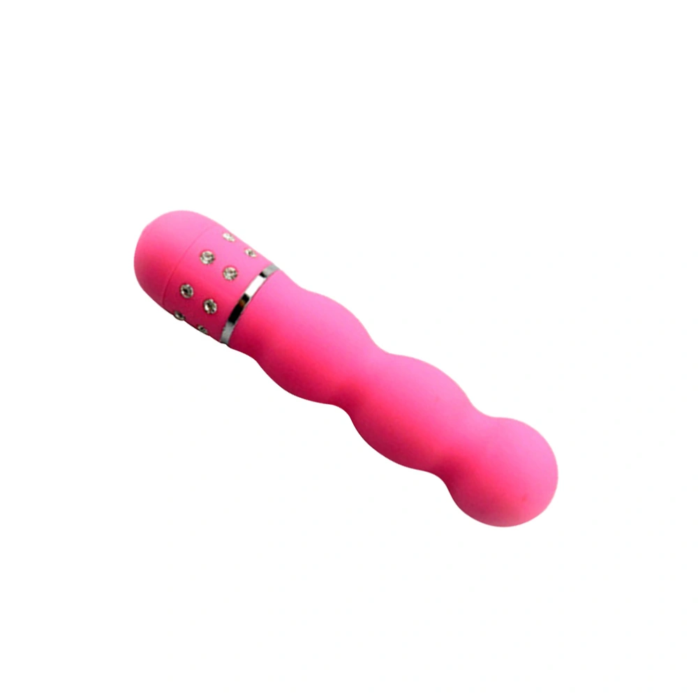 Realistic Calabash Silicone Dildo Rhinestone Penis Vaginal G-spot Masturbation Anal Beads Plug Butt Plug Sex Toy for Female Women (Pink)