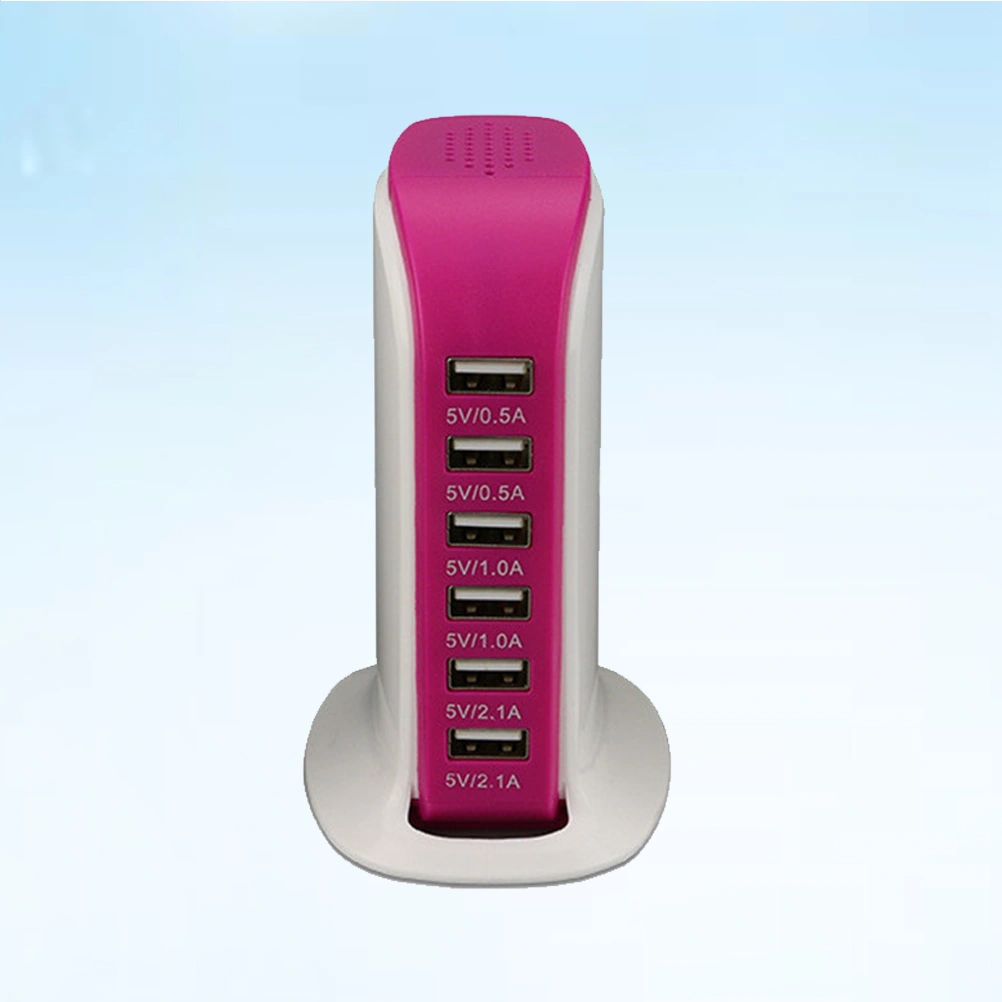 Rosy 30W Multi 6 Port USB Charger 6A Rapid Charging Station Desktop Travel Hub Original EU Plug