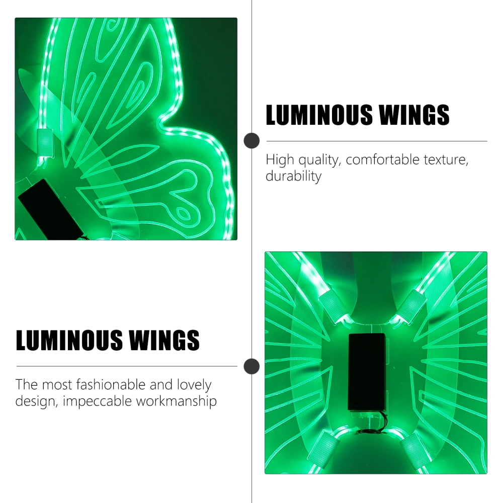 1Pc Carnival Party Costume Performance Luminous Angel Wings Party Props