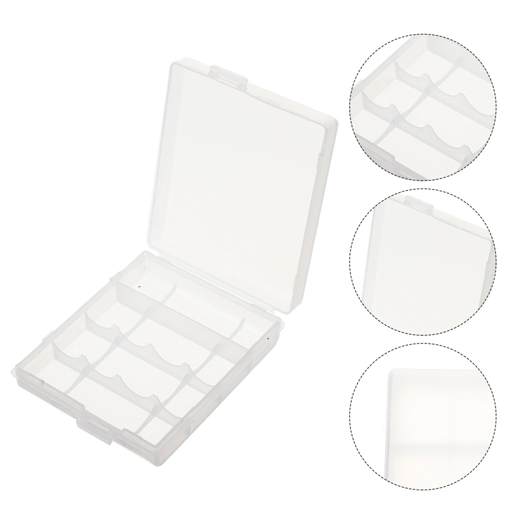 10pcs Portable Plastic Battery Case Clear Carry Case Holder AA/AAA Battery Storage Box (Transparent)