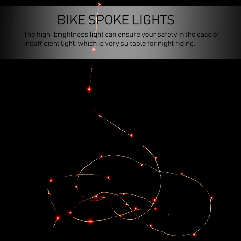 Durable Bike Wheel Lights Cycling Decoration Tire Strip Light without Battery