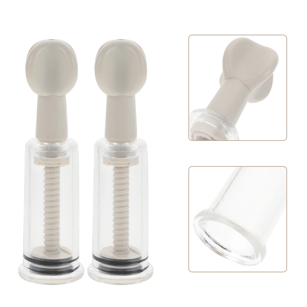 2Pcs Sucker Plastic Vacuum Vibrating Breast Suction Toys Body Massagers