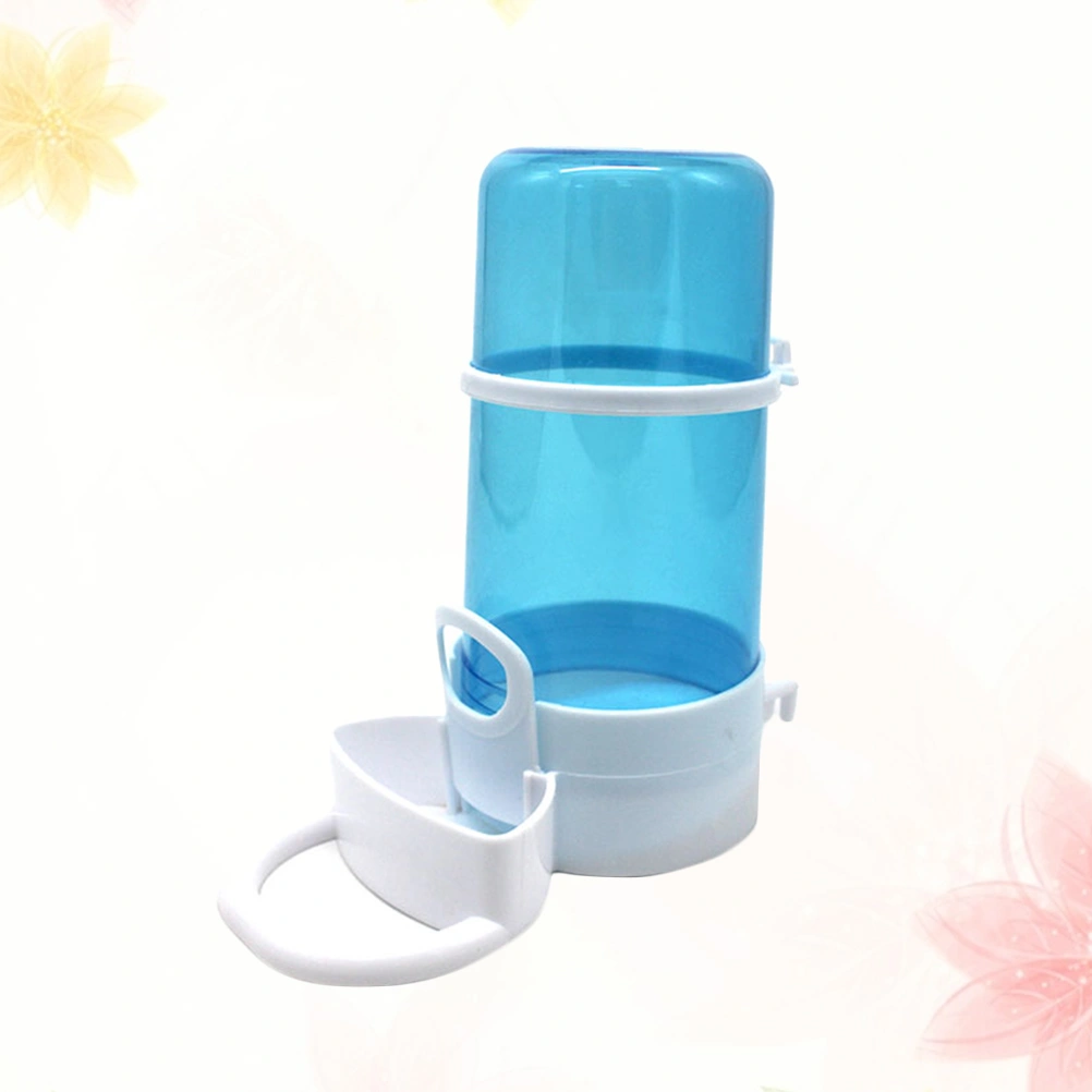 3pcs Food Dispenser Refillable Automatic Feeder Hut Hamster Food Holder Plastic Water Bowl for Squirrel Hedgehog Bird Pet (Sky Blue)