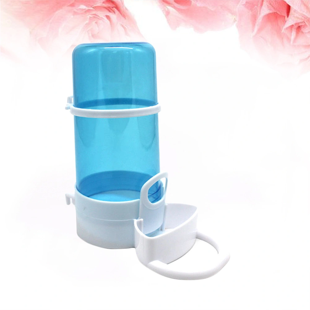 3pcs Food Dispenser Refillable Automatic Feeder Hut Hamster Food Holder Plastic Water Bowl for Squirrel Hedgehog Bird Pet (Sky Blue)