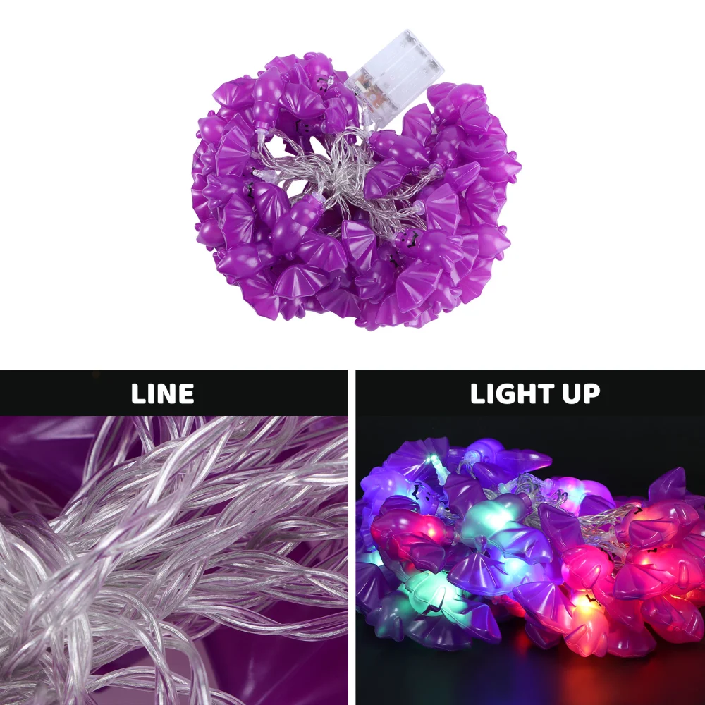 1pc Halloween Light String Creative Light Ornament Decorative Light (Purple)