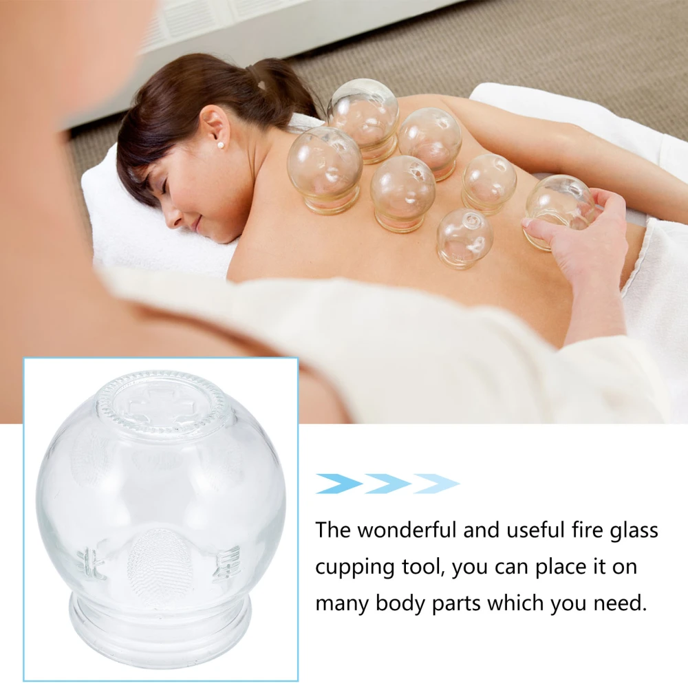 7pcs Household Cupping Chinese Glass Cupping Therapy Device Body Care Cupping