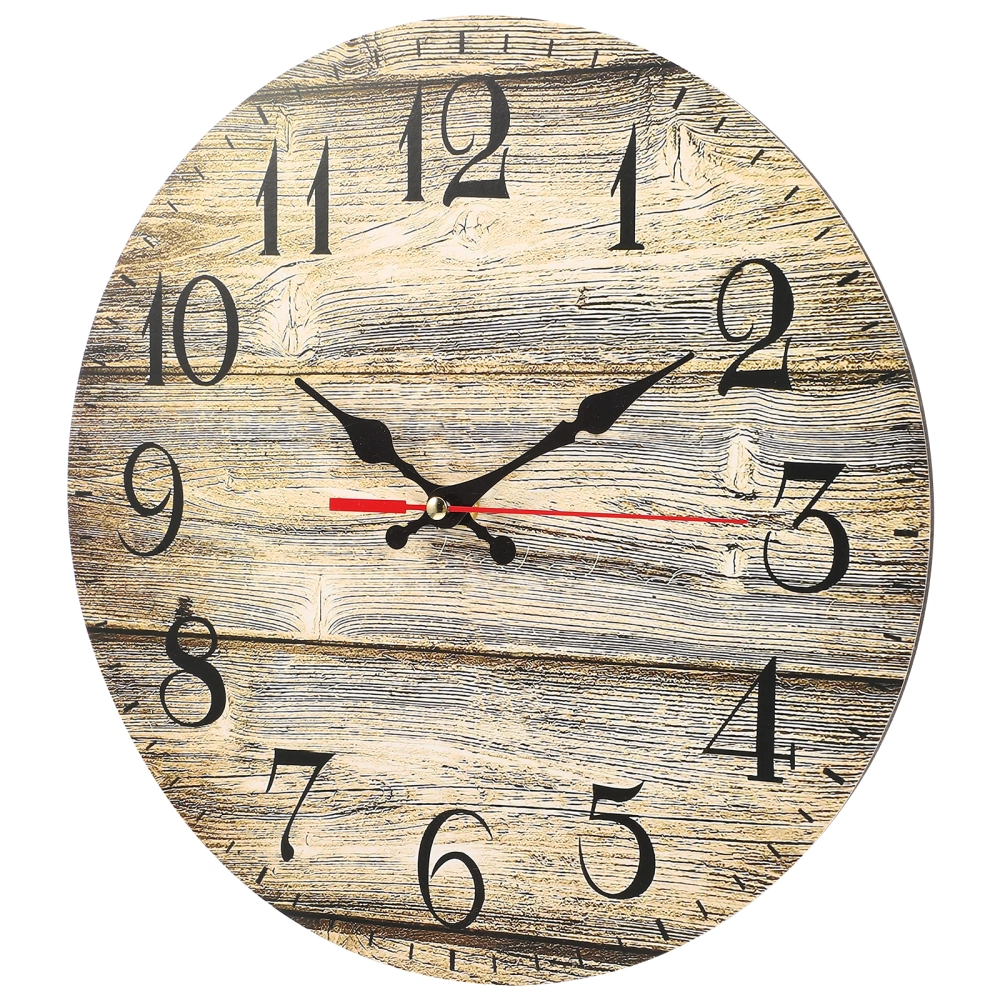 Household Clock Wall Hanging Clock Wooden Clock Office Decorative Mute Clock