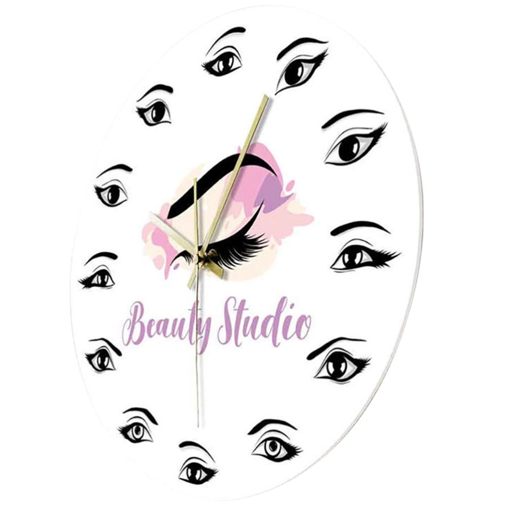 Creative Beauty Salon Eyelash Eye Pattern Wall Clock Decorative Indoors Wall Clock Home Decor