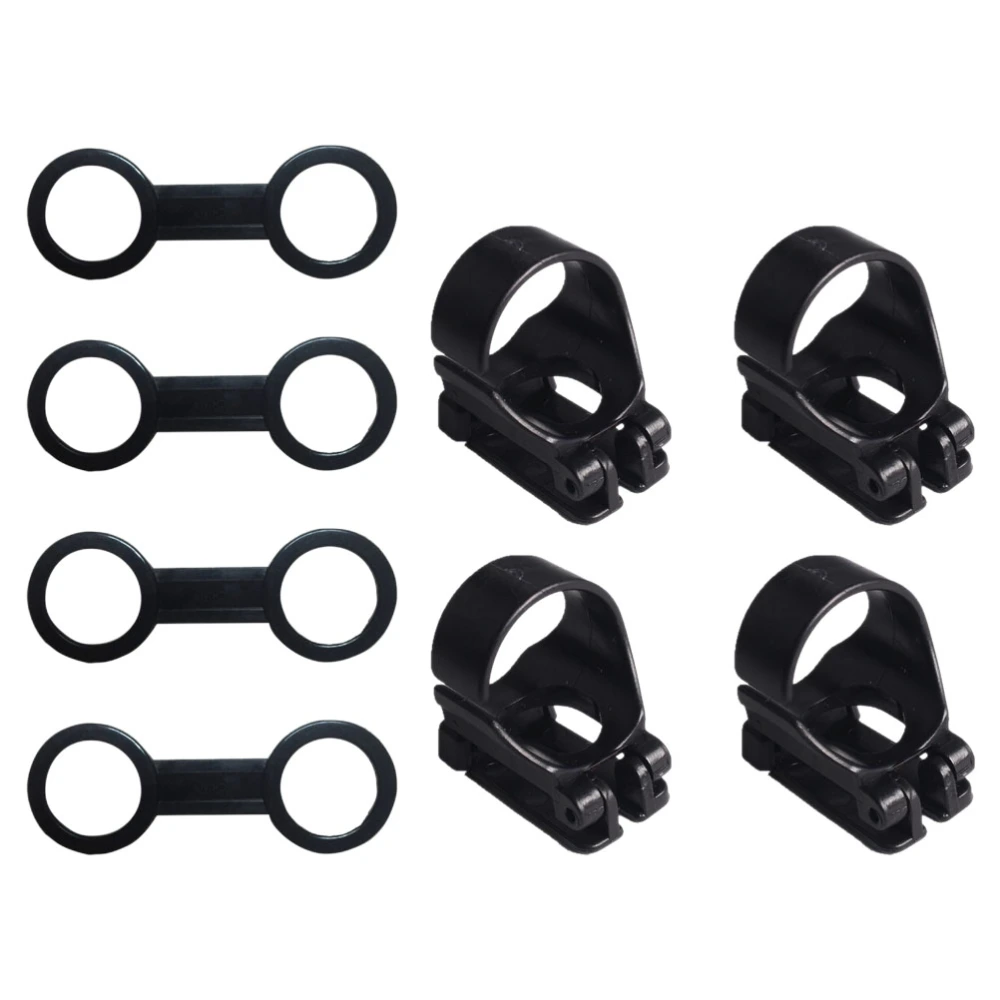 1 Set of Professional Diving Snorkel Fixing Buckles Universal Snorkel Holders (Black)