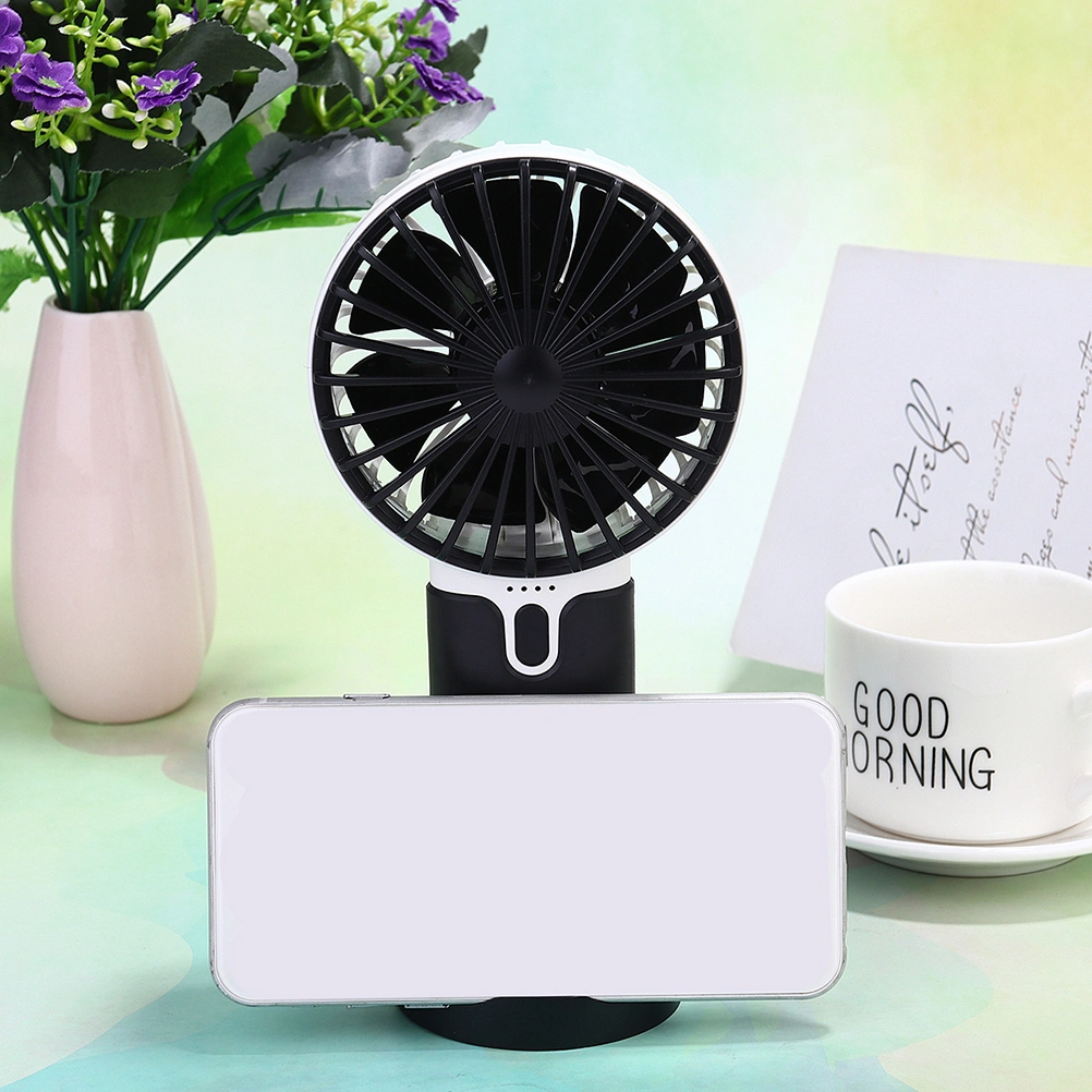 1pc Portable Handheld Fan USB Charging Small Fan without Battery (Black)