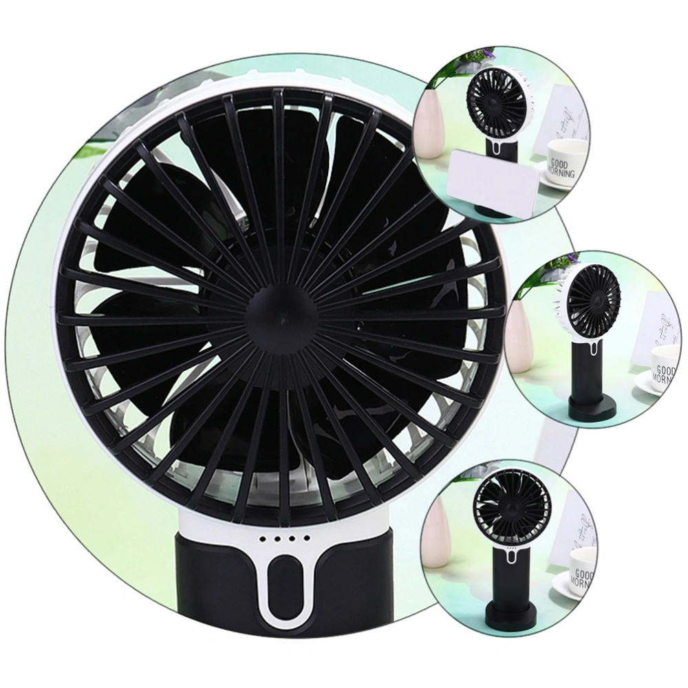 1pc Portable Handheld Fan USB Charging Small Fan without Battery (Black)