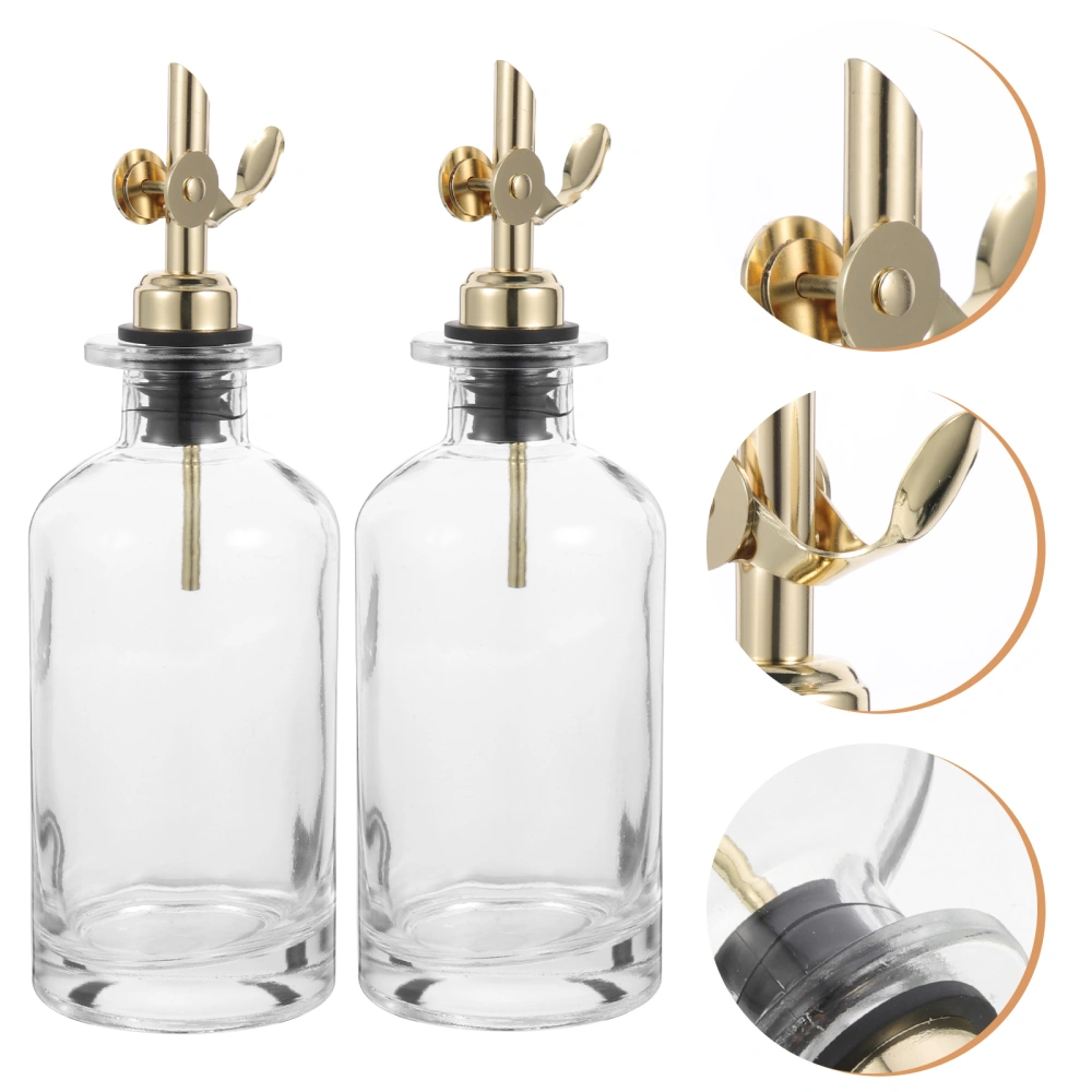 2Pcs Vinegar Bottle Glass Soy Sauce Dispenser Soy Sauce Bottle Glass Oil Bottle for Kitchen