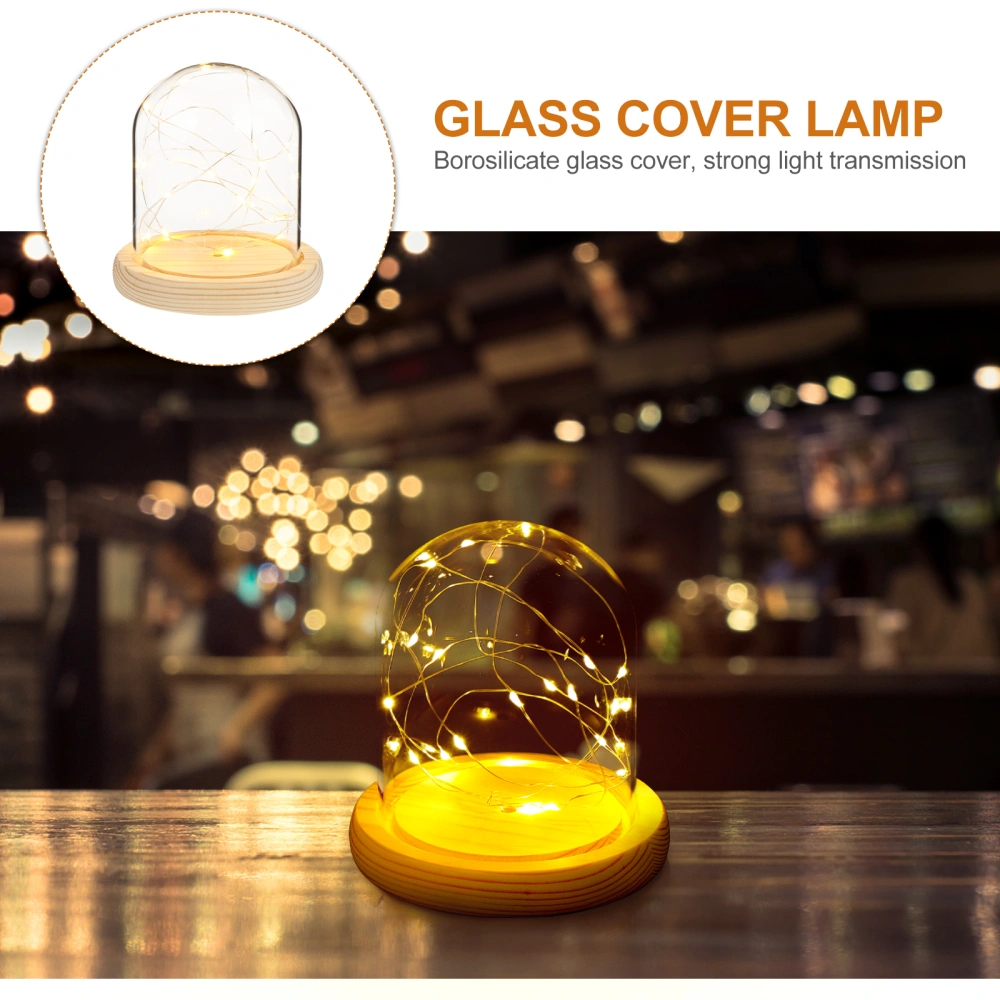 Creative Night Light LED Bedside Lamp Glass Dome Table Lamp without Battery