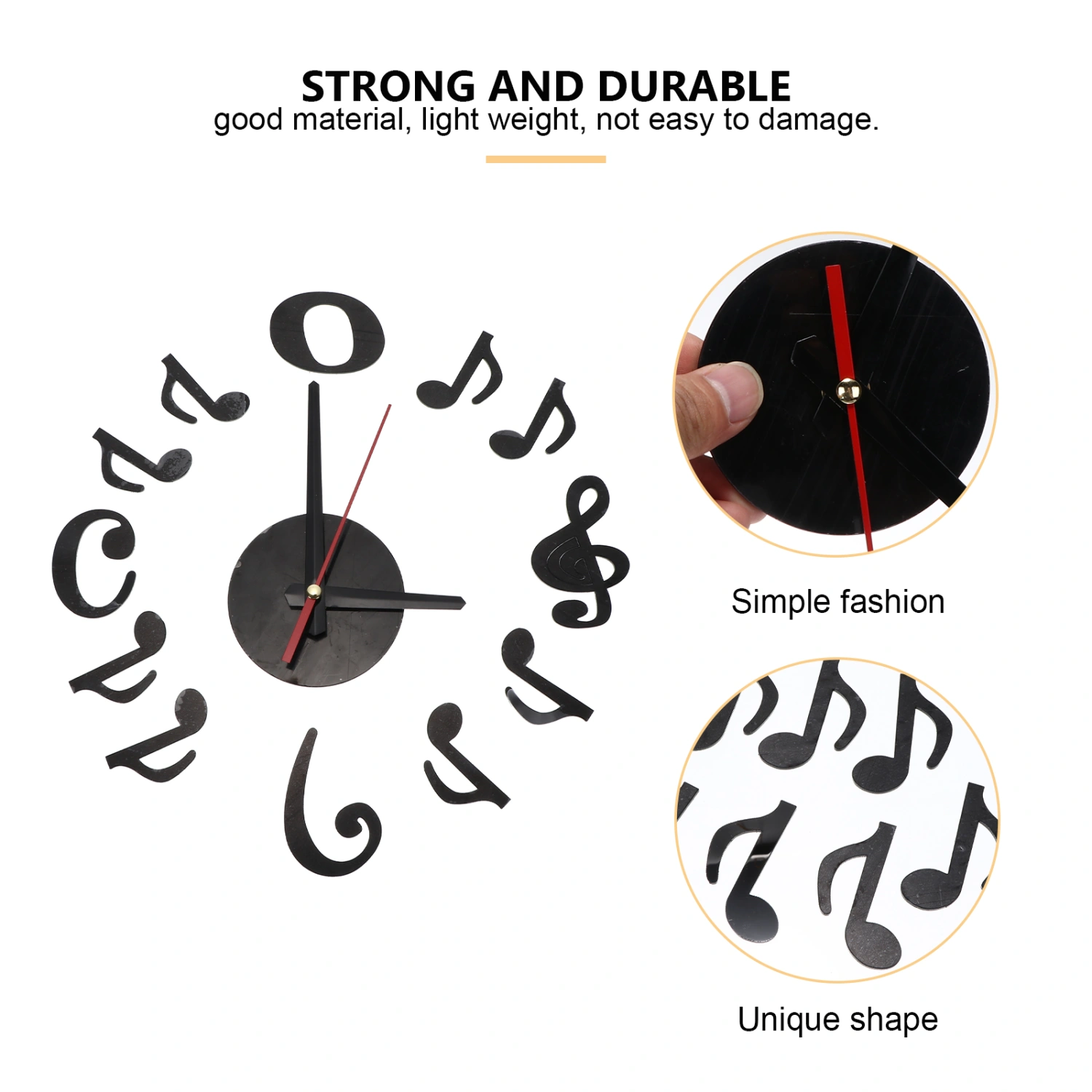 1Pc Acrylic Digital Wall Clock Home DIY Exquisite Frameless Sticker Wall Clock