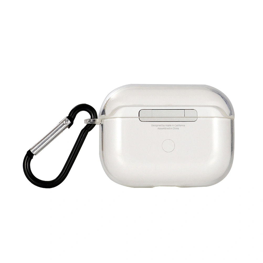 Transparent Wireless Earbuds Case TPU Earphone Protective Shell Earphone Cover with Ring Compatible for AirPods Pro 3