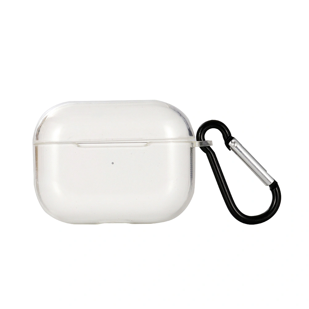 Transparent Wireless Earbuds Case TPU Earphone Protective Shell Earphone Cover with Ring Compatible for AirPods Pro 3