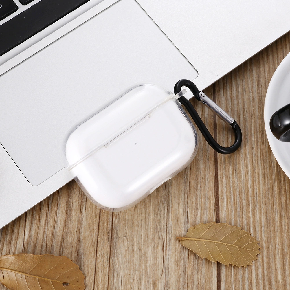 Transparent Wireless Earbuds Case TPU Earphone Protective Shell Earphone Cover with Ring Compatible for AirPods Pro 3