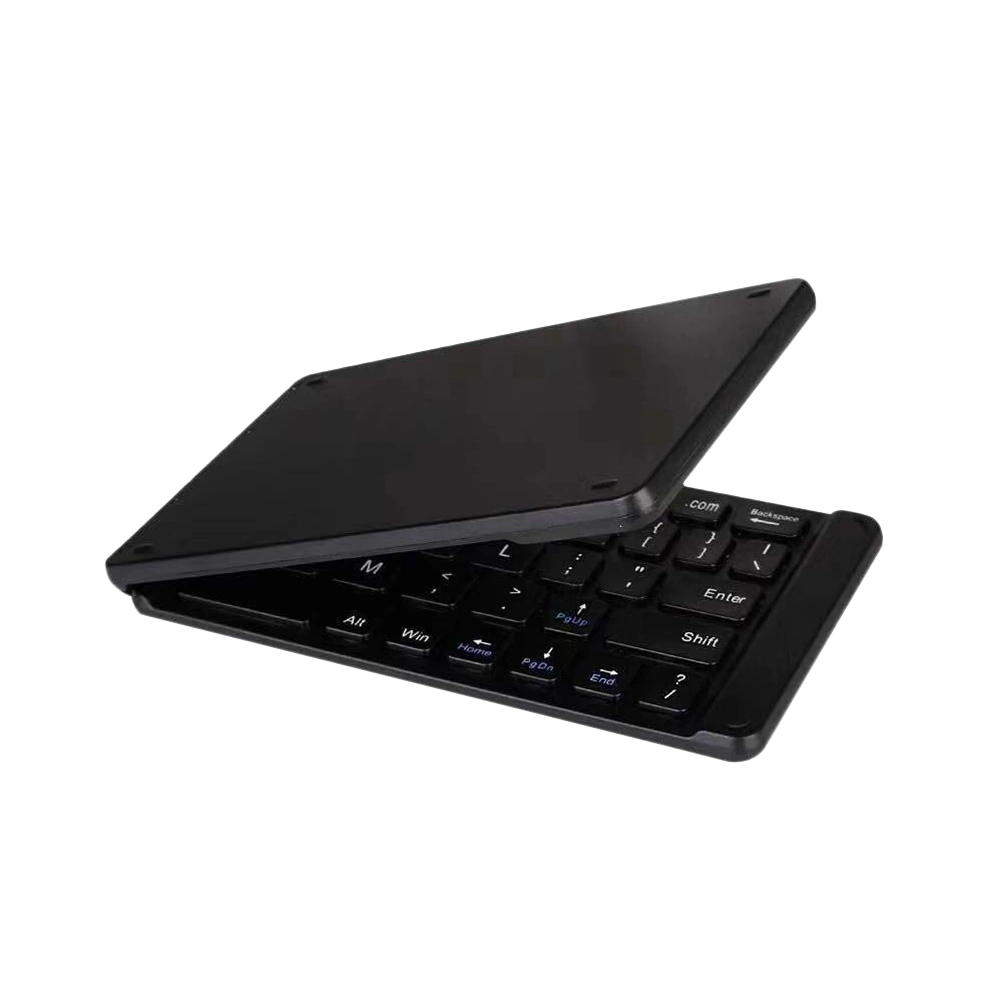 Mini Notebook Keyboard Foldable Tablet Keyboard Portable Mobile Phone Wireless Keyboard (Black)