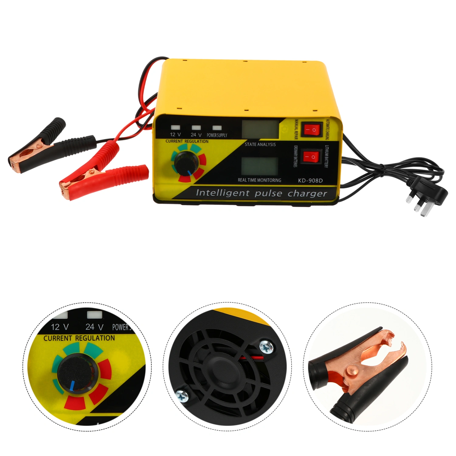 1pc 12V 24V Car Motorcycle Charger Car Universal Charger Accumulator Charger