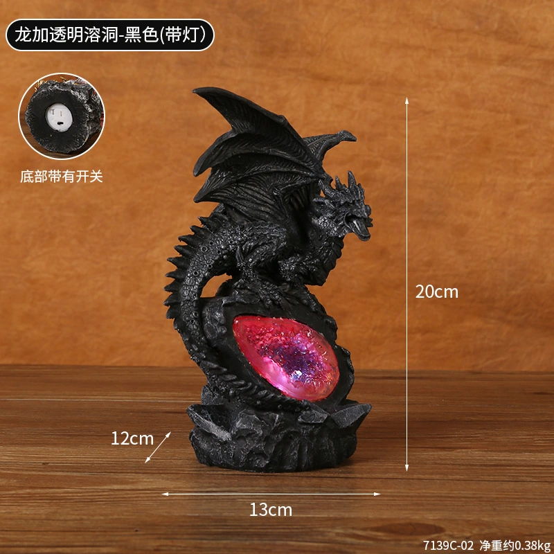 Unique Resin Dragon Statue Decoration Gothic Style Resin Dragon Decor Halloween Dragon Statue