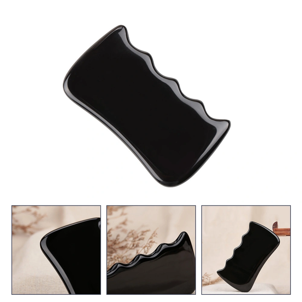 1pc Horn Scraping Massage Tool Scraping Board Facial Care Scraping Plate