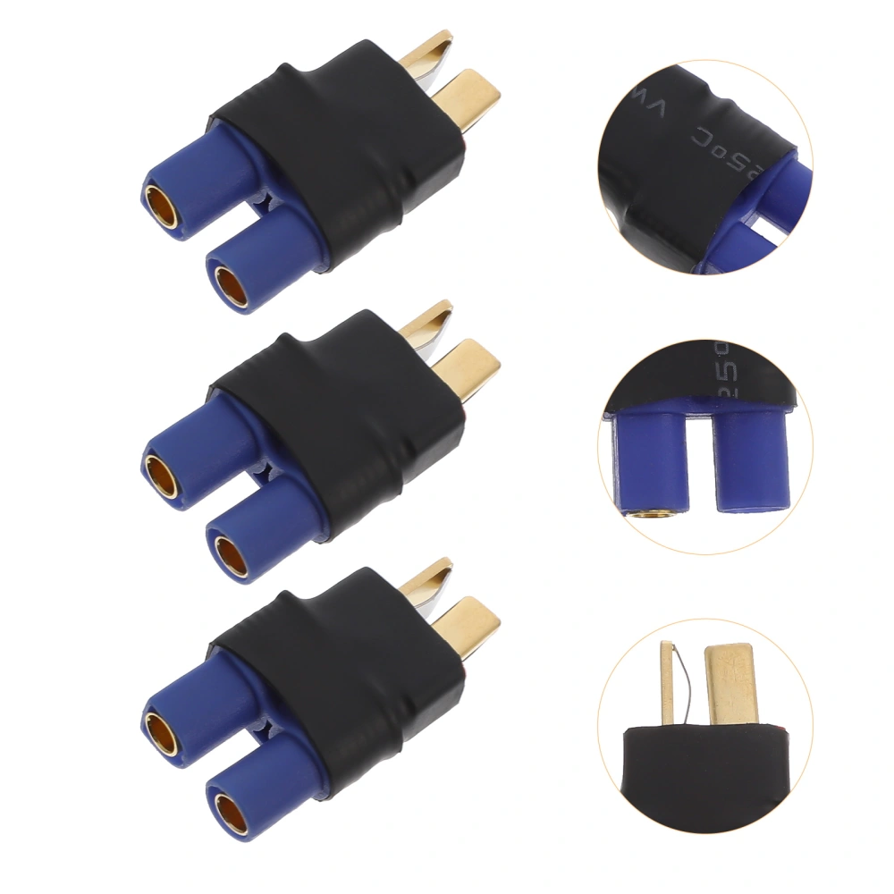 3pcs Male T-Plug to EC3 Female Plug Adapter Connectors RC Battery Parts