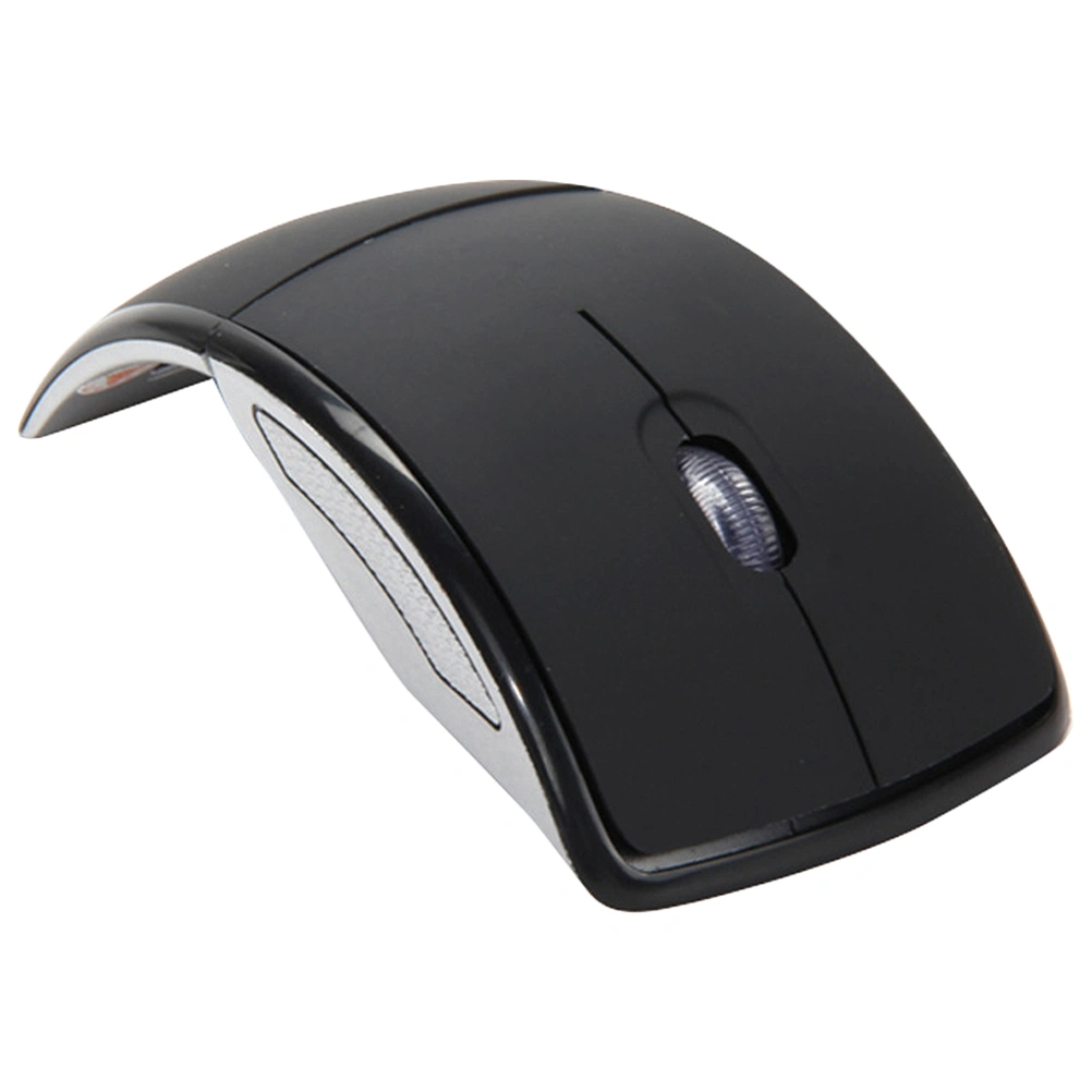 Wireless Mouse Foldeble Computer Mouse Portable Mouse Thin Laptop Mouse Lightweight Touch Mouse for Home (Black)