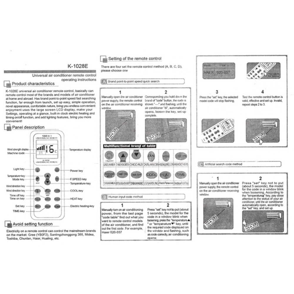 Universal Air Conditoner Controller Air Conditioning for Home Office (without Battery)