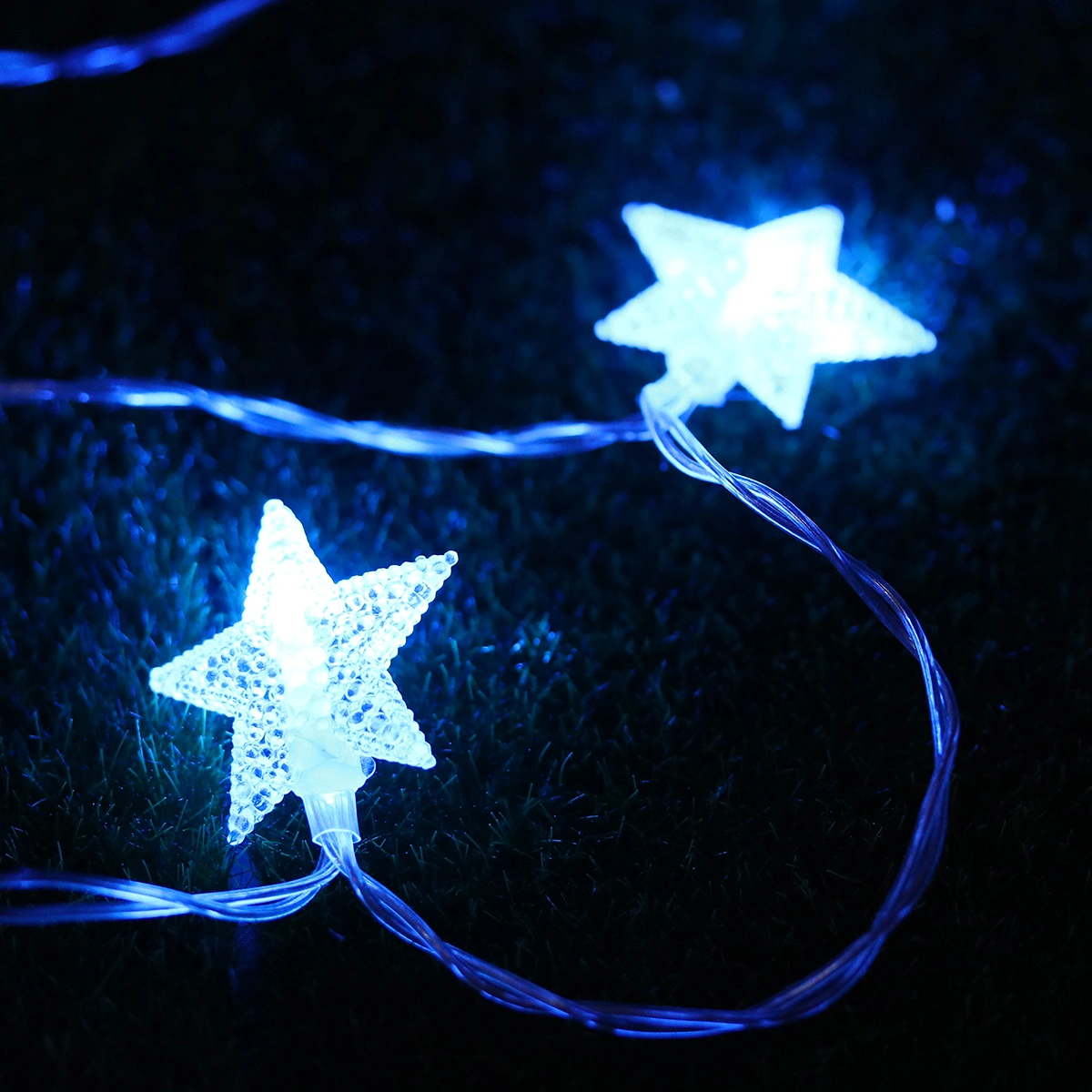 6m 40 LED Star String Lights Battery Operated for Christmas Tree Home Wedding Party Decoration (Blue Light)