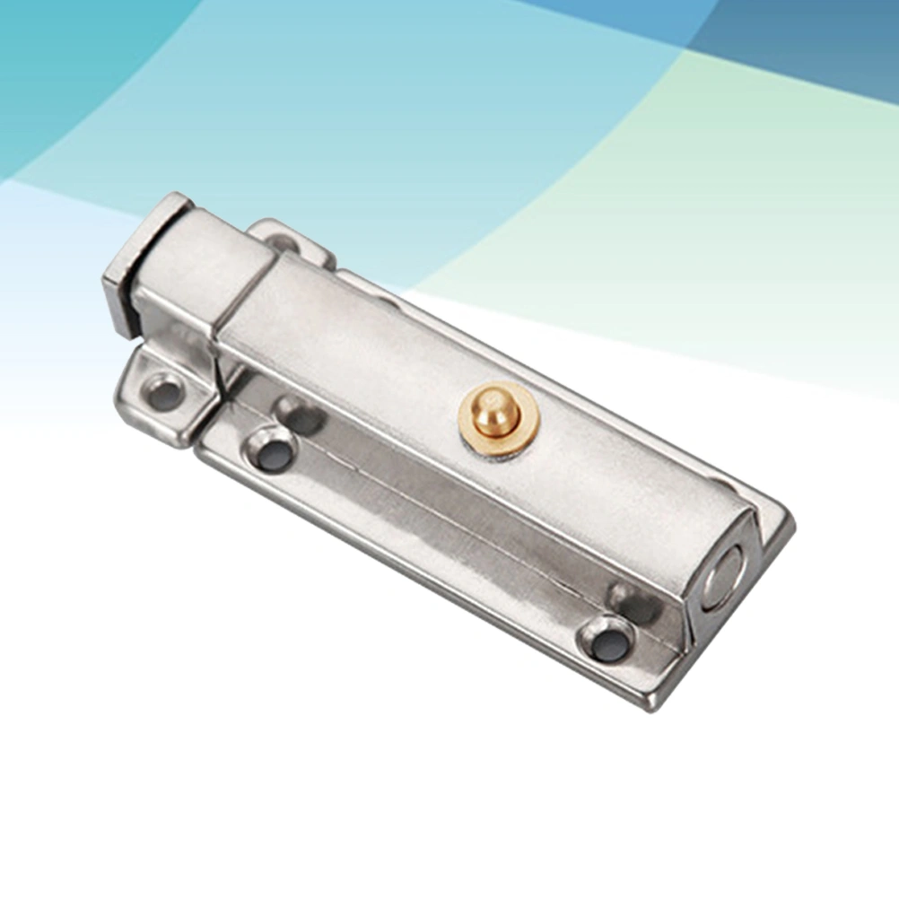 3 Inch Stainless Steel Door Latch Automatic Spring Design Gate Latches Bar Latch Safety Door Lock (Silver)