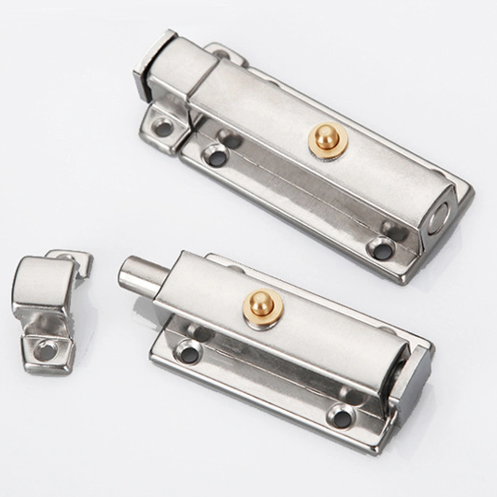 3 Inch Stainless Steel Door Latch Automatic Spring Design Gate Latches Bar Latch Safety Door Lock (Silver)