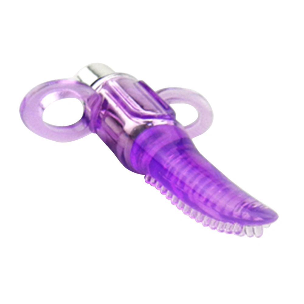 Tongue Vibrator Massager G Spot Stimulate Sex Vibrating Toy Female Tongue Sex Toy Vibrator(Purple)