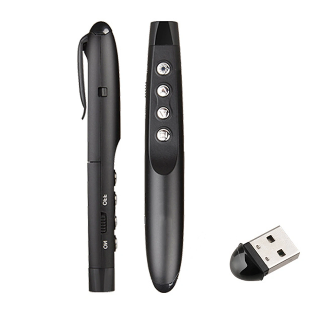 2.4GHz Wireless Presenter  Pointer Powerpoint Clicker Presentation Pen No Battery (Black)