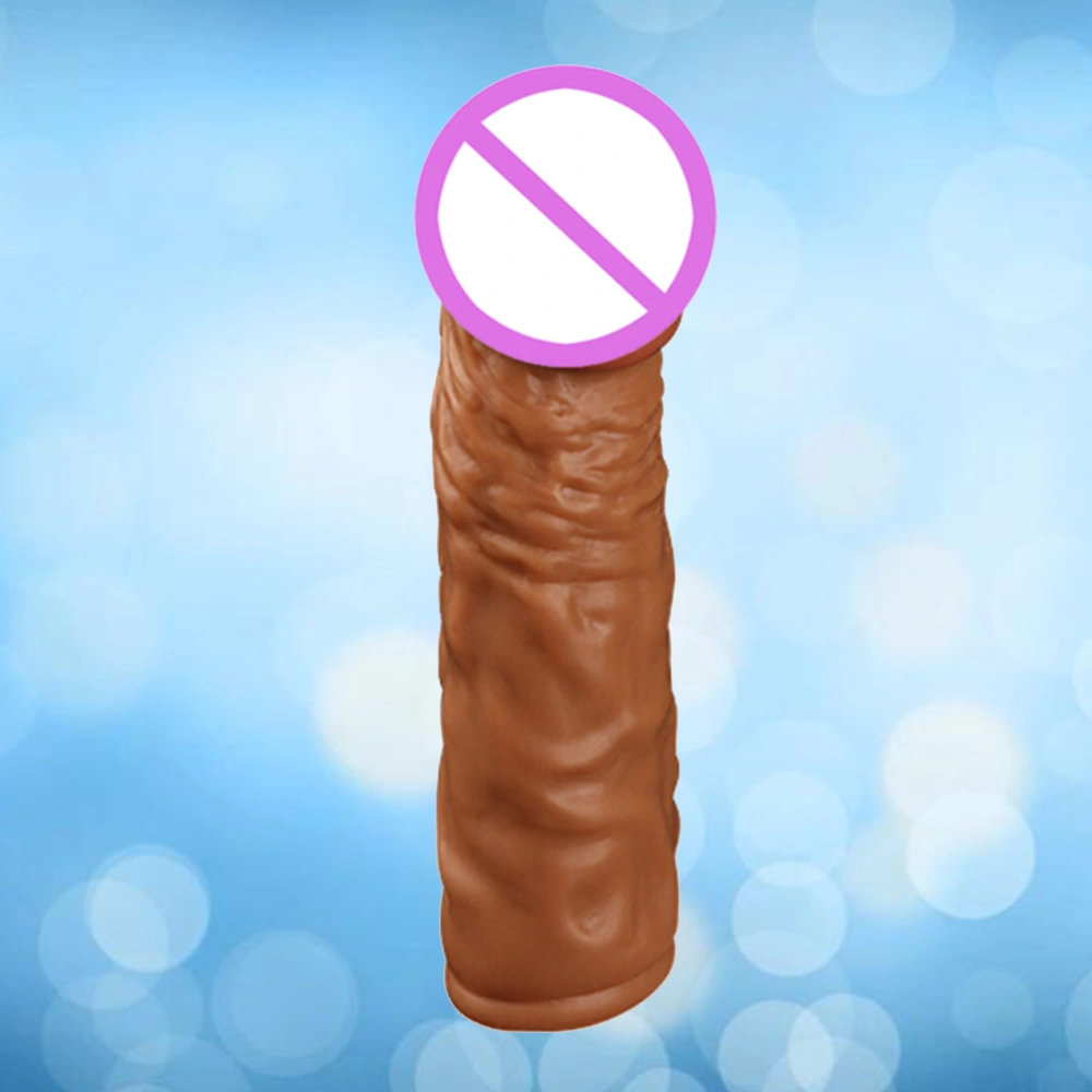 Flexible Penis Sleeve Realistic Dildo Extender Sex Toy for Men Size S