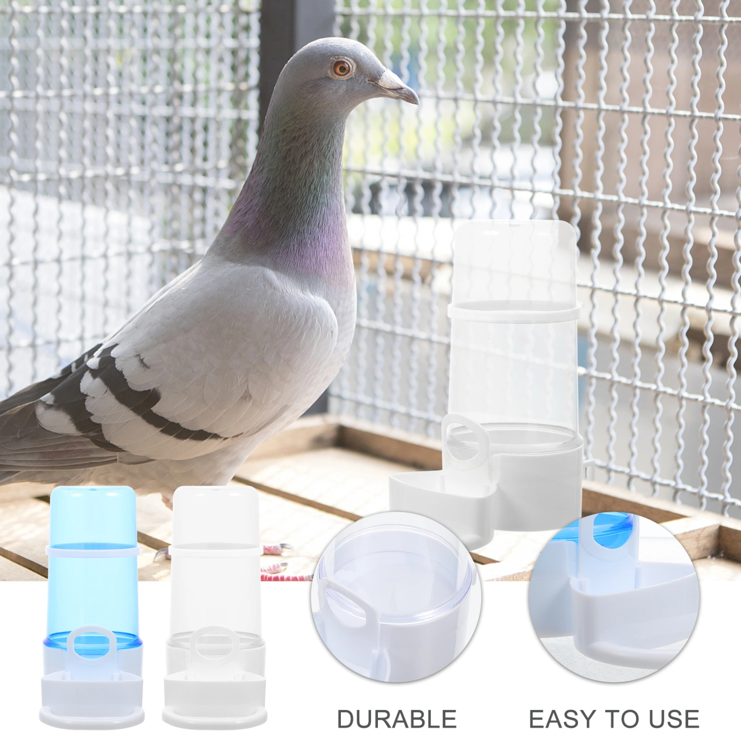 2Pcs Bird Food Dispenser Hamster Food Feeder Bird Cage Food Feeder Automatic Bird Feeder