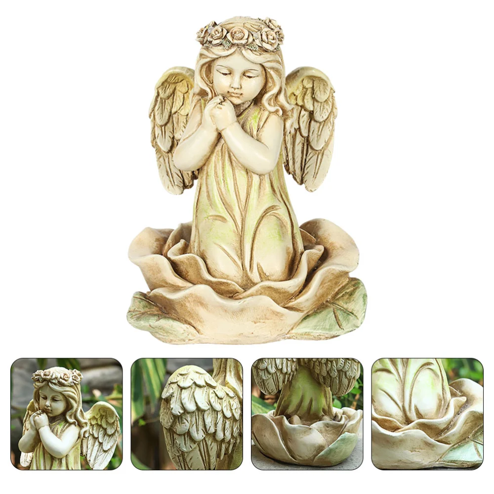 1PC Nordic Creative Angel Girl Decor Garden Angel Girl Adornment (No Battery)