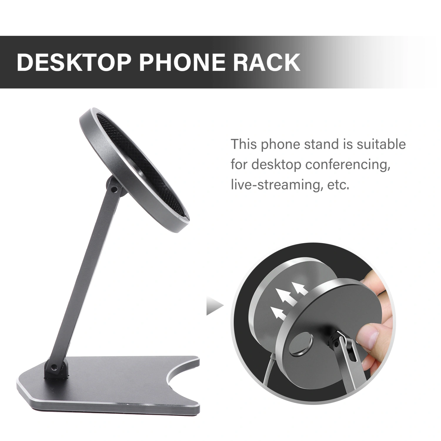 1Pc Wireless Charger Rack Lazy Phone Stand Practical Desktop Phone Holder (Silver)