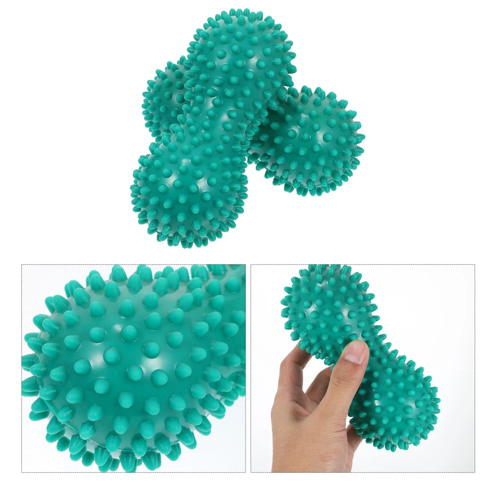 2Pcs Peanut Massage Balls Foot Massager Muscle Relaxing Device Fitness Supply (Green)