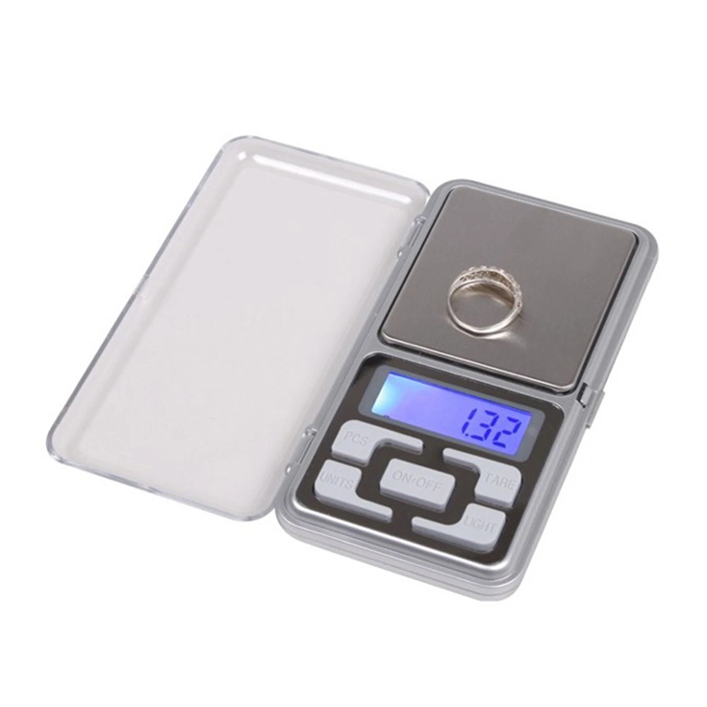 500/0.1g Mini Portable Jewelry Reloading Scale (Silver)