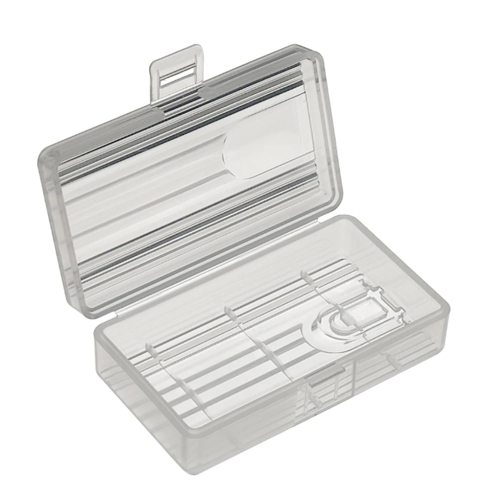Clear Portable Hard Plastic Battery Case Holder Storage Box for 2 x Batteries (No Battery)