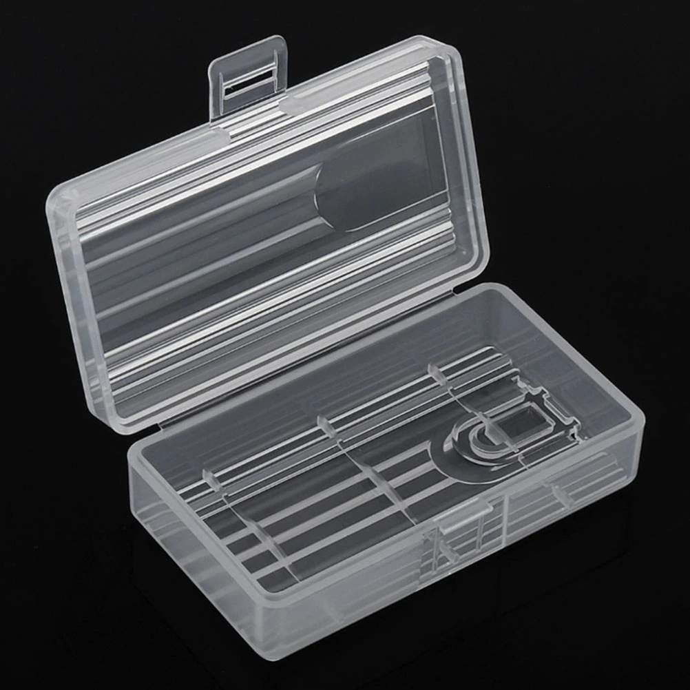 Clear Portable Hard Plastic Battery Case Holder Storage Box for 2 x Batteries (No Battery)
