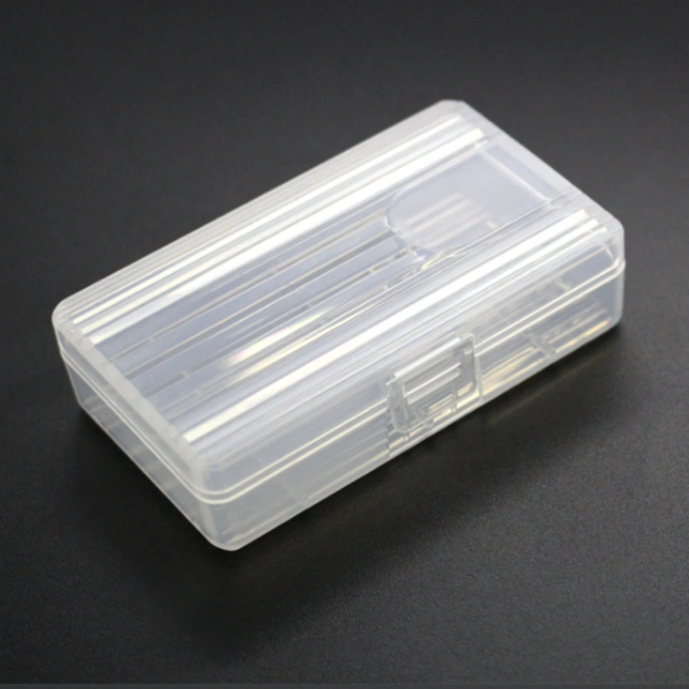 Clear Portable Hard Plastic Battery Case Holder Storage Box for 2 x Batteries (No Battery)