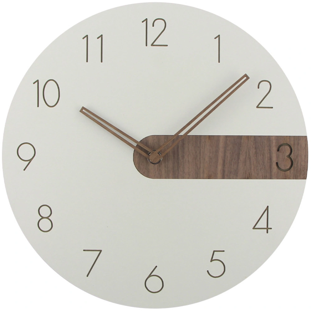 1Pc Wall Clock Wall Hanging Clock Wooden Wall Clock Wall Decor Without Battery