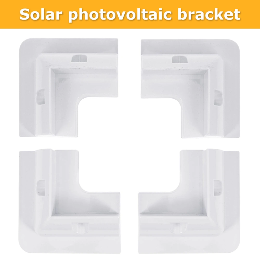 5Pcs ABS Plastic Solar Panel Holder for RV and Yacht Solar Panel Junction Box Solar System Terminal Box (White)