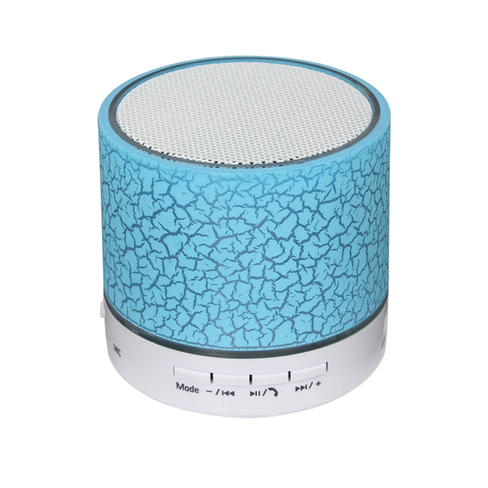 Speaker Wireless Handsfree Speakerphone with USB2.0 Memory Slot 3.5mm Audio Built-in Coloured LED Lights Mic Bass Subwoofer (Blue)