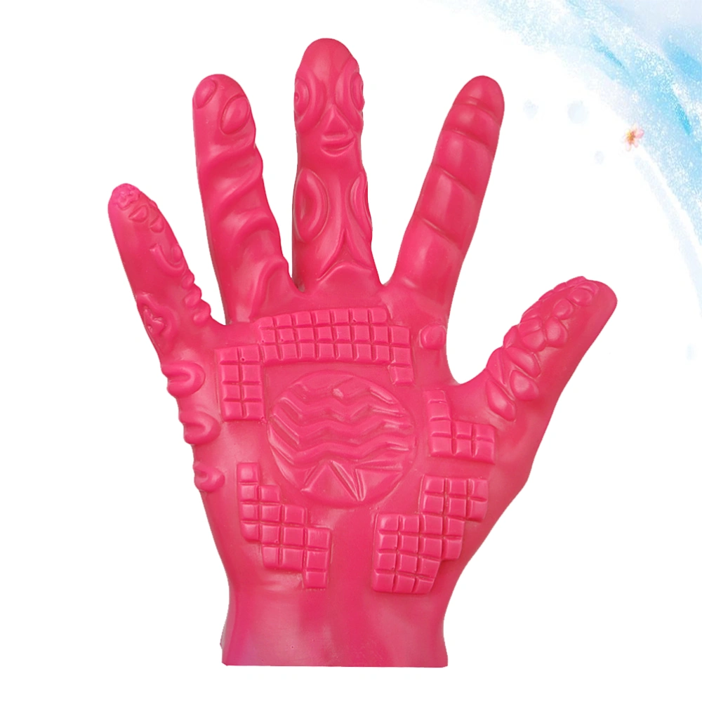 Novelty Dildo Gloves Artificial Penis Flirting Masturbation Toy Sex Toy for Women Lovers (B Style, Pink)