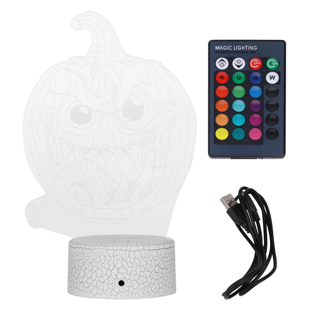 Pumpkin Shaped Night Light Without Battery (Crack, Touch, Remote Control)