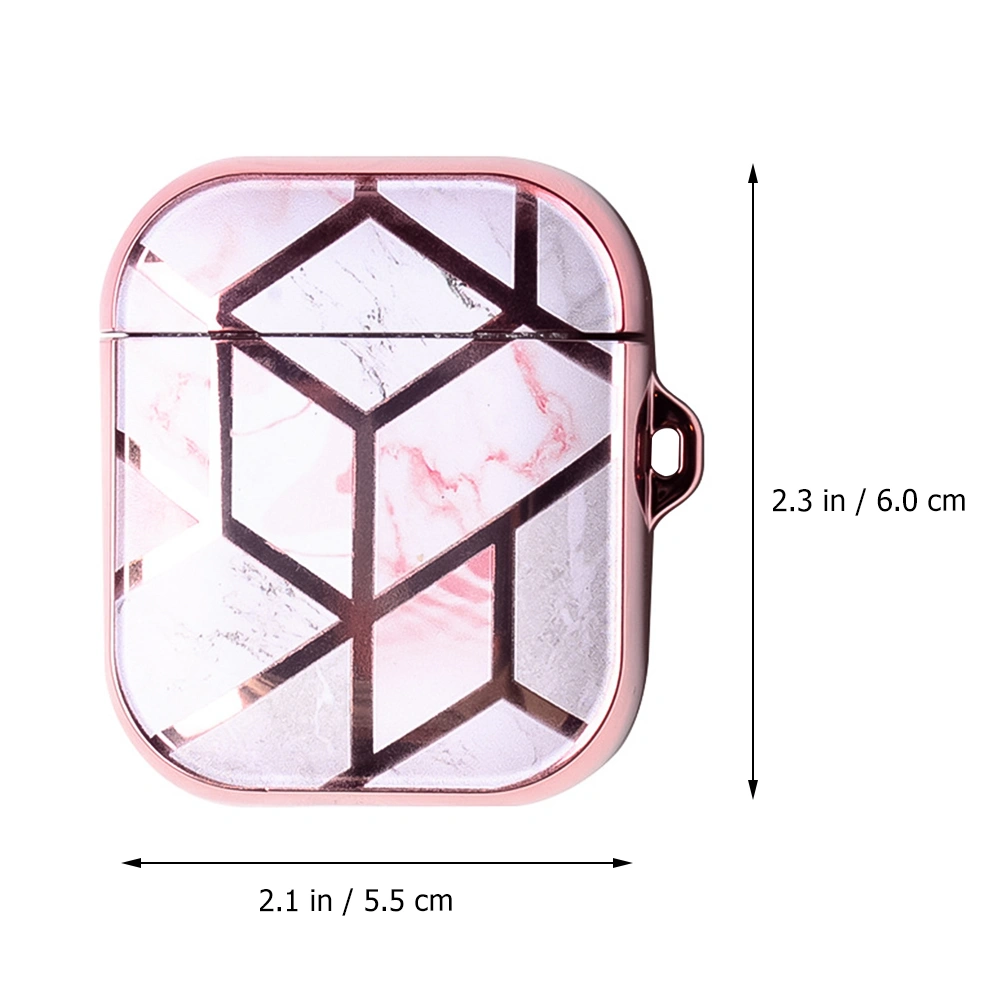 Wireless Earphone Cover TPU Case Compatible for Airpods 1/2 (Mable Golden)